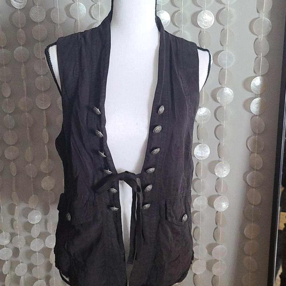 Free People Black Vest